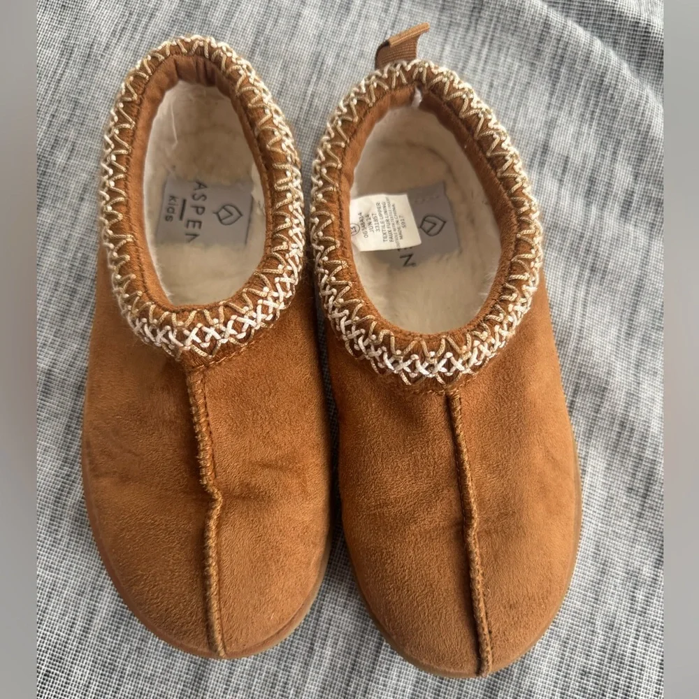 Cozy Tan Kids Moccasins